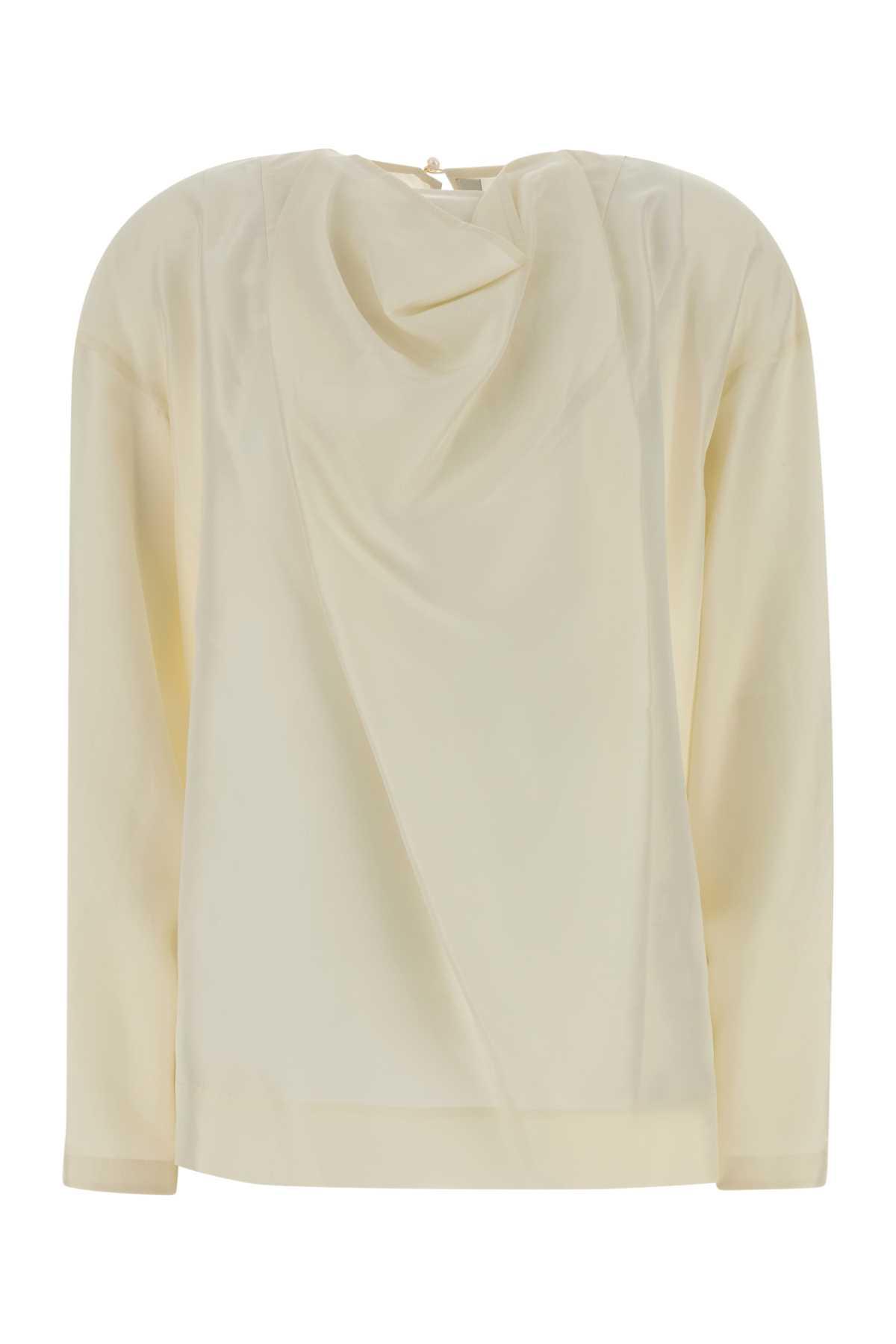 carven ivory silk blouse