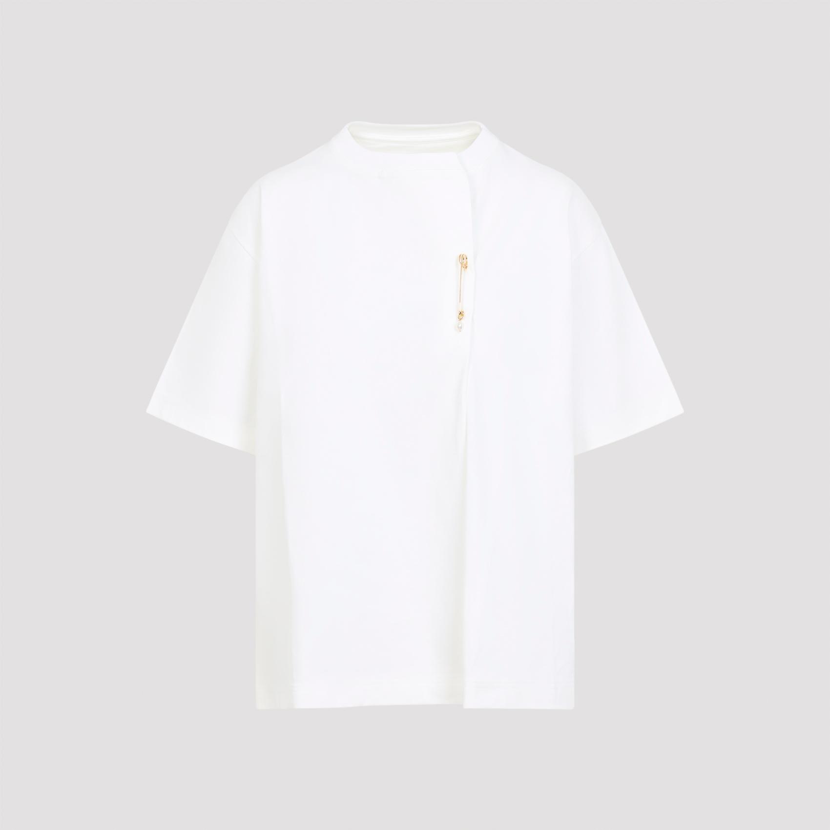 carven kilt pin t-shirt white cotton tshirt - women