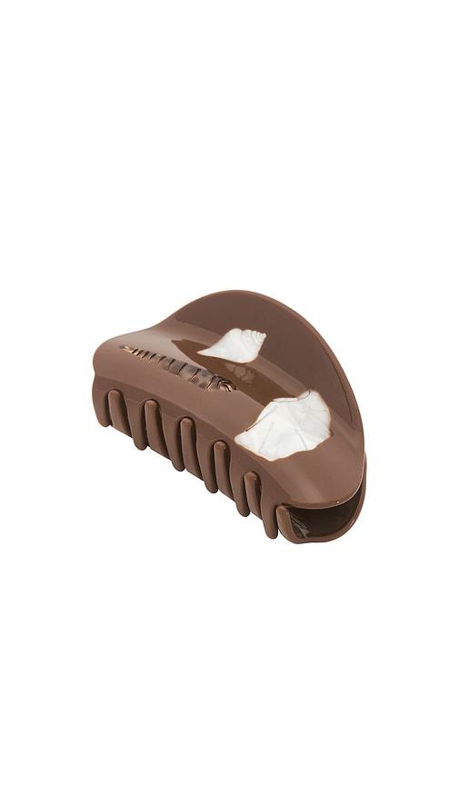casa clara conch hair clip in brown.