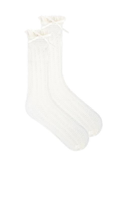 casa clara kaili socks in white.