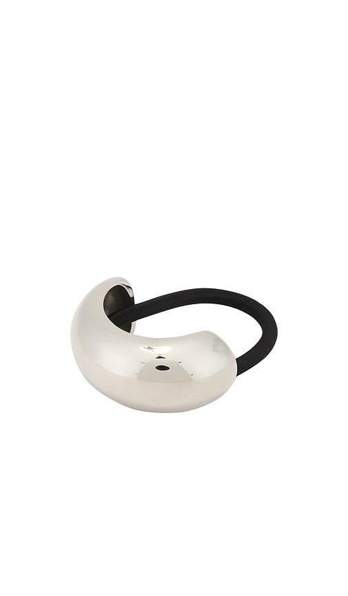 casa clara murray hair tie in metallic silver.