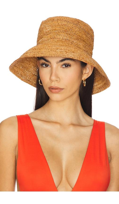 casa clara sydney bucket hat in tan.