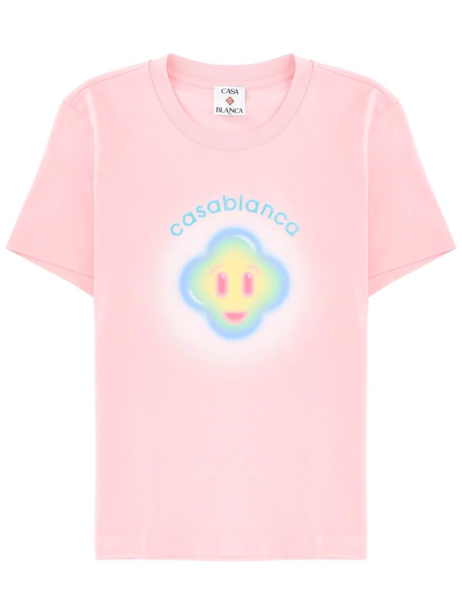 casablanca airbrush smiley t-shirt