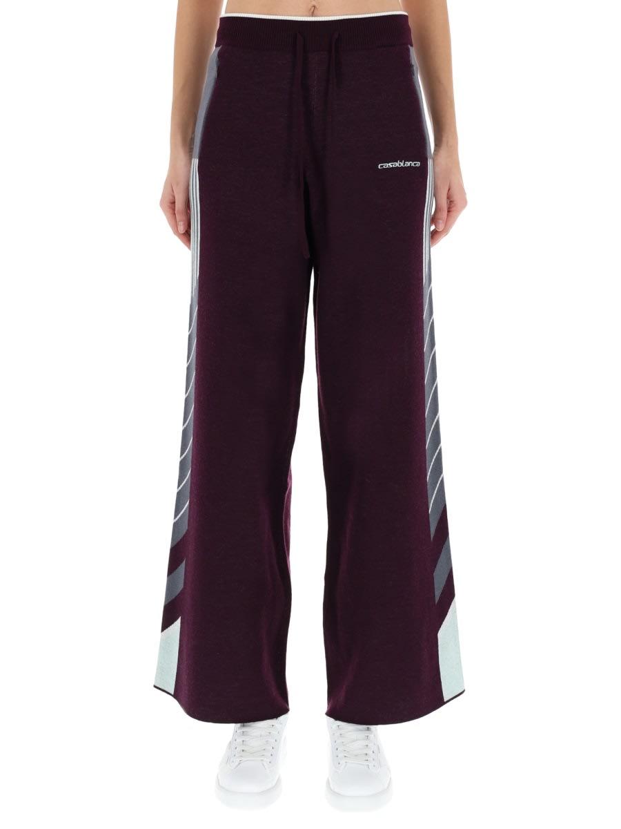 casablanca diagonal tennis pants