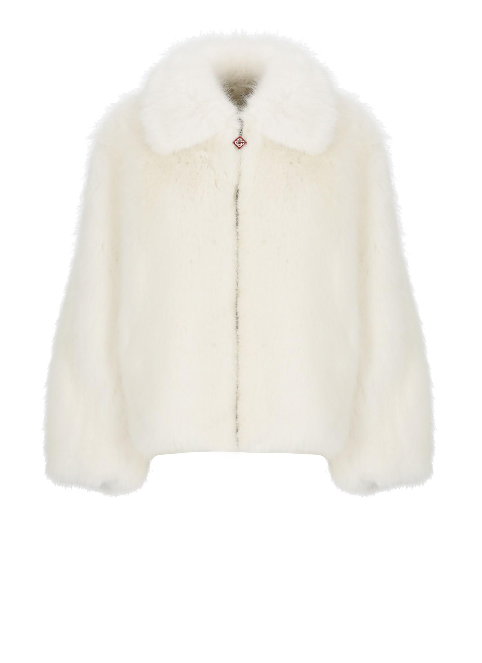 casablanca faux fur coat