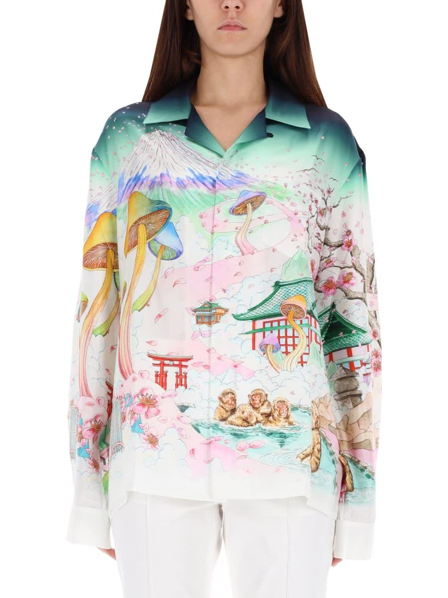 casablanca flower print shirt