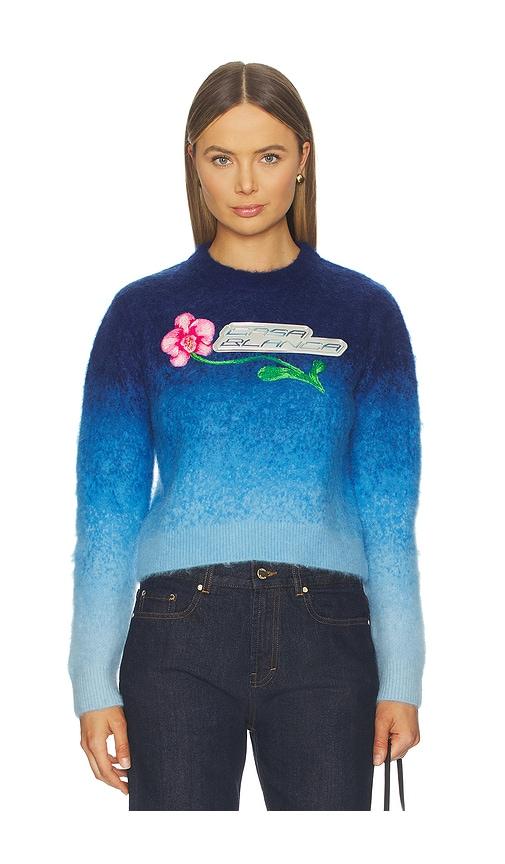 casablanca gradient orchid sweater in blue.