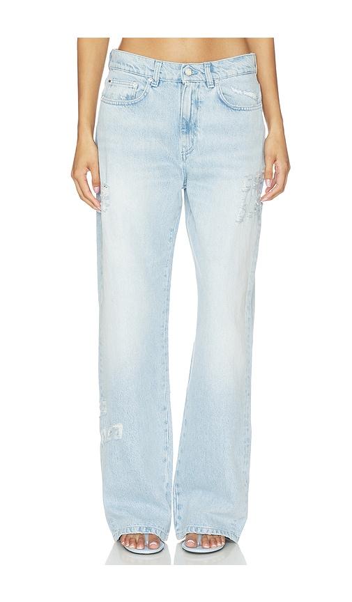 casablanca graffiti jeans in blue.