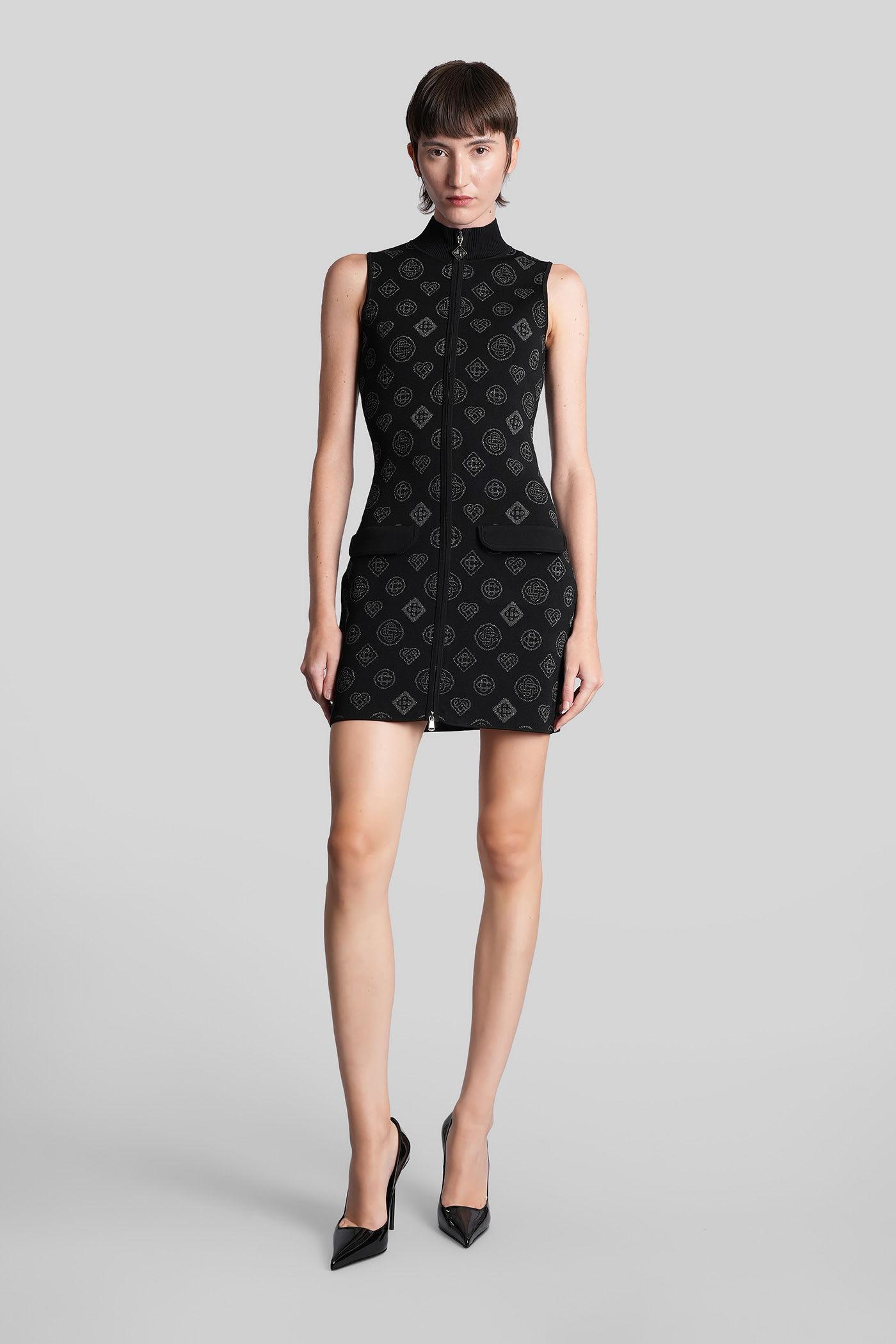 casablanca mini dress in black viscose