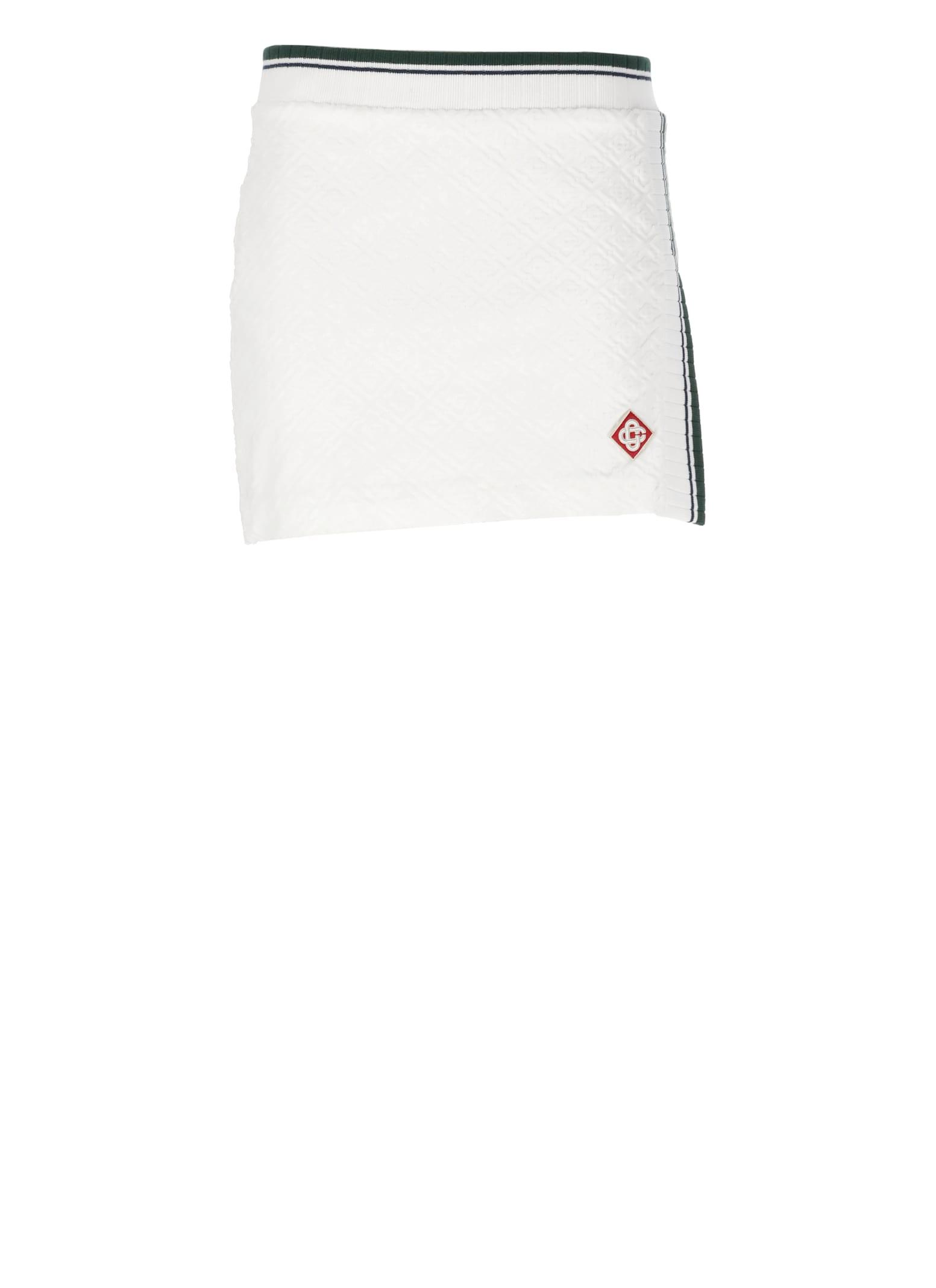 casablanca mini skirt with monogram