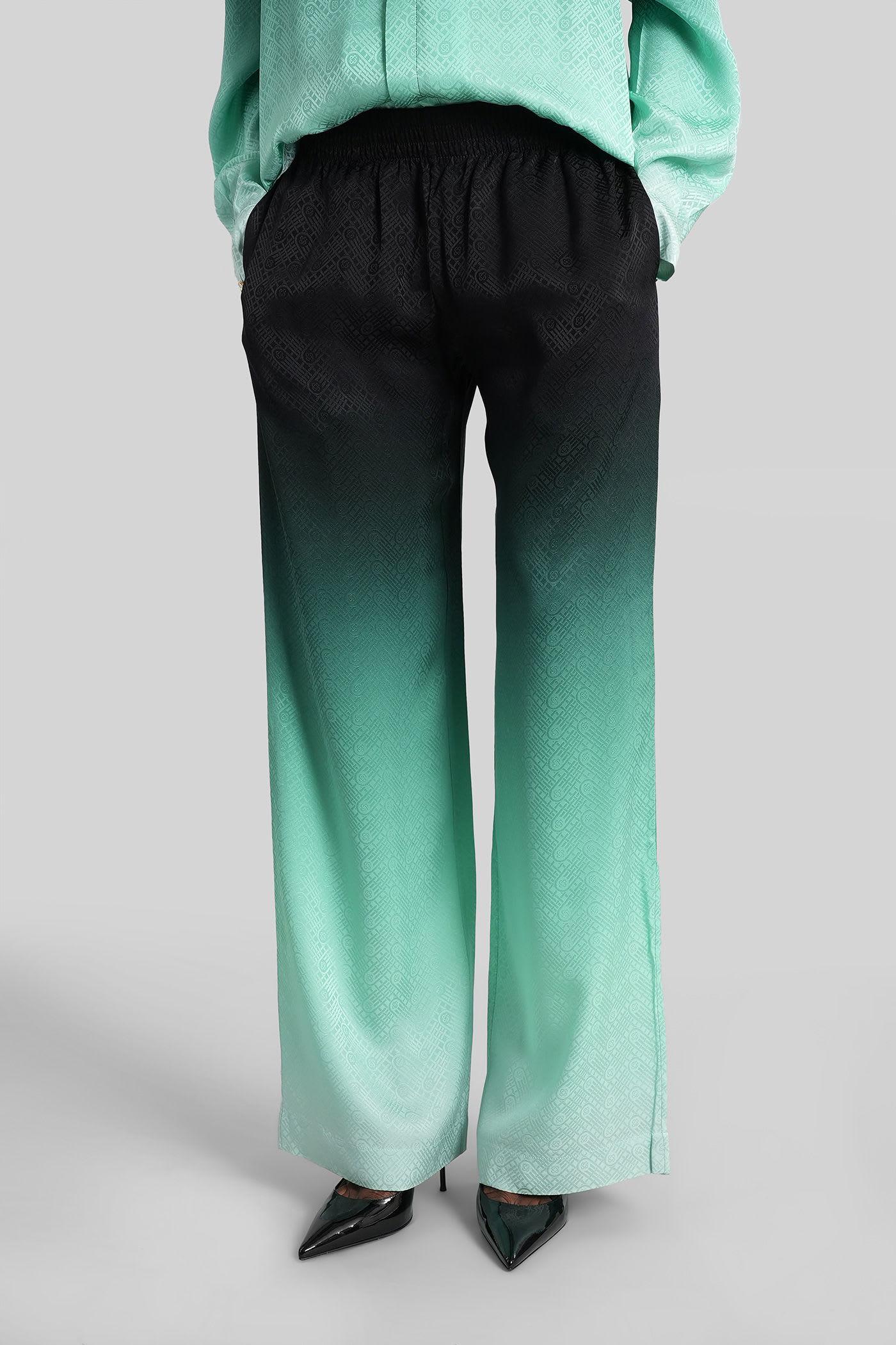 casablanca pants in black silk