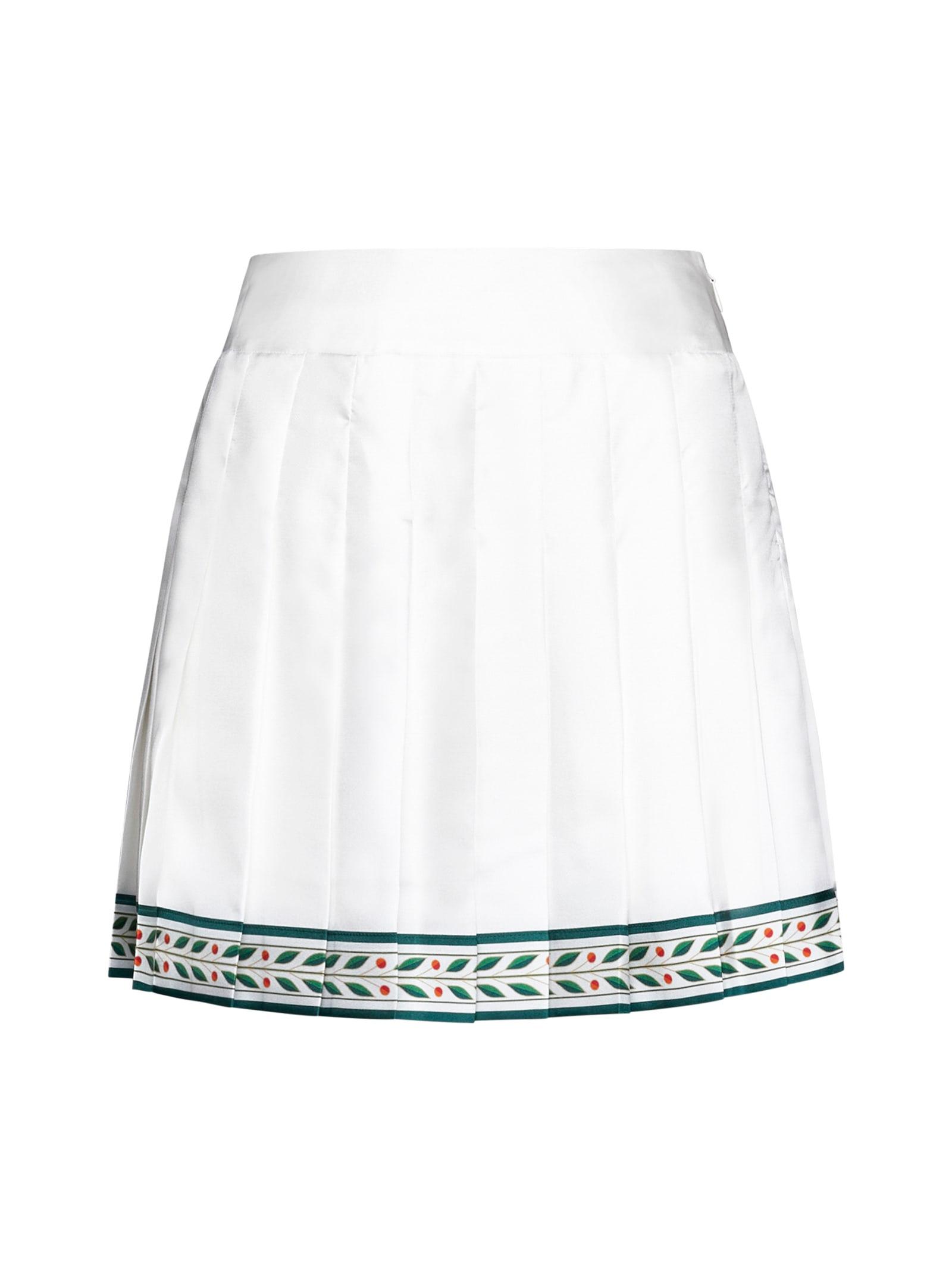 casablanca pleated silk miniskirt