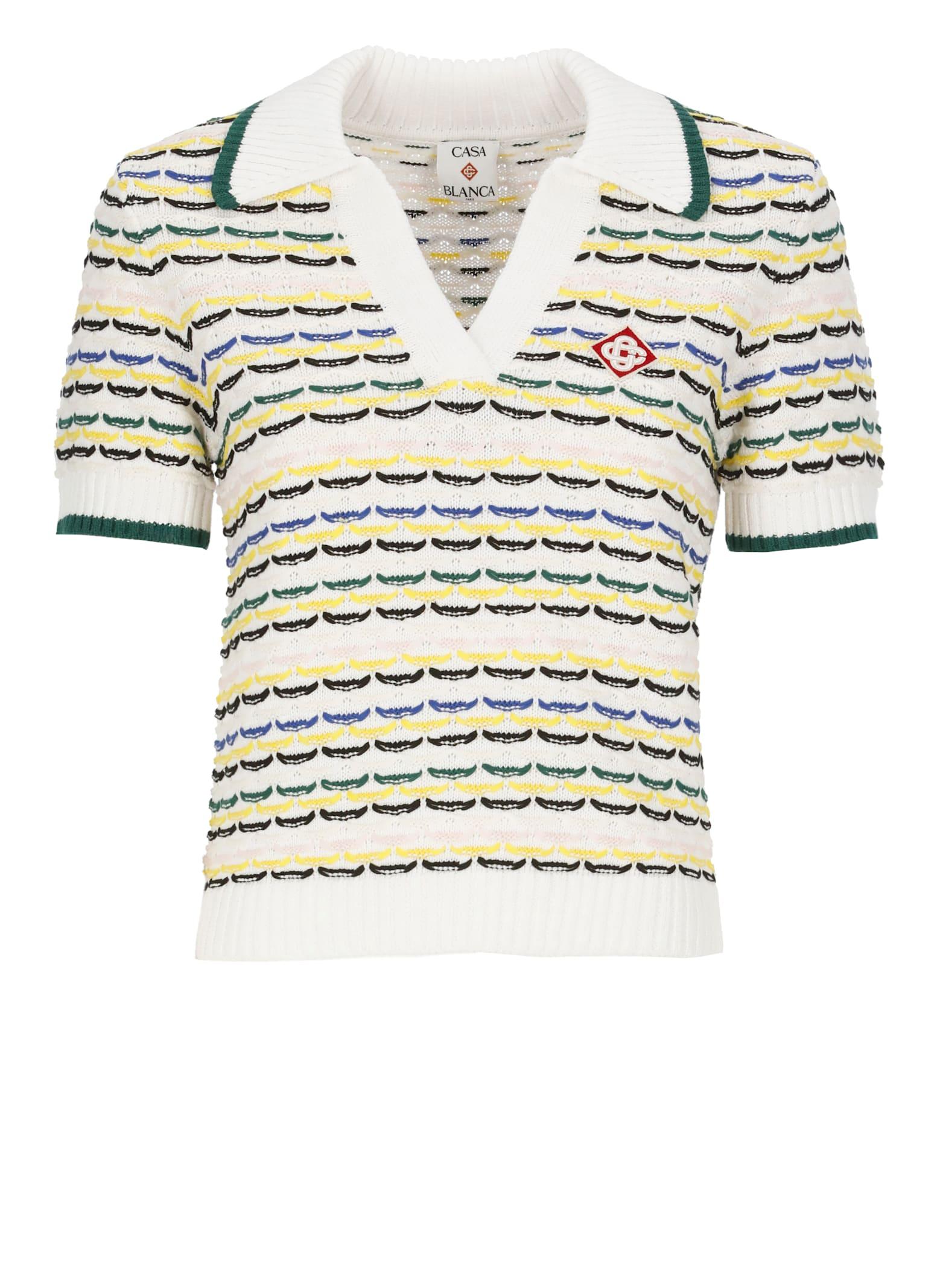 casablanca polo shirt with logo