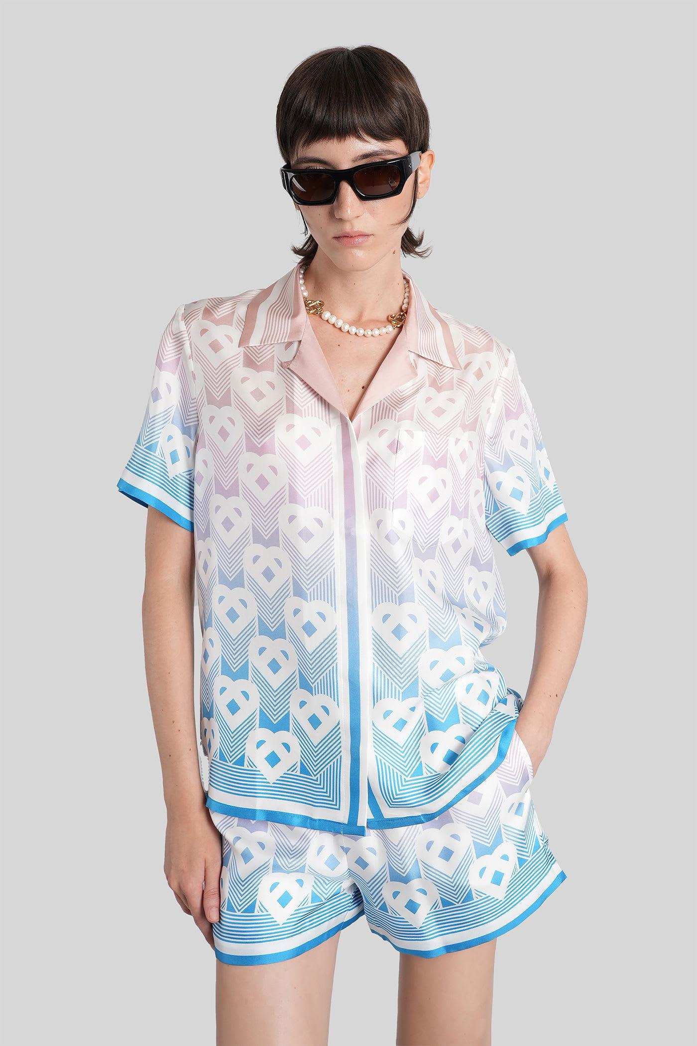 casablanca shirt in multicolor silk