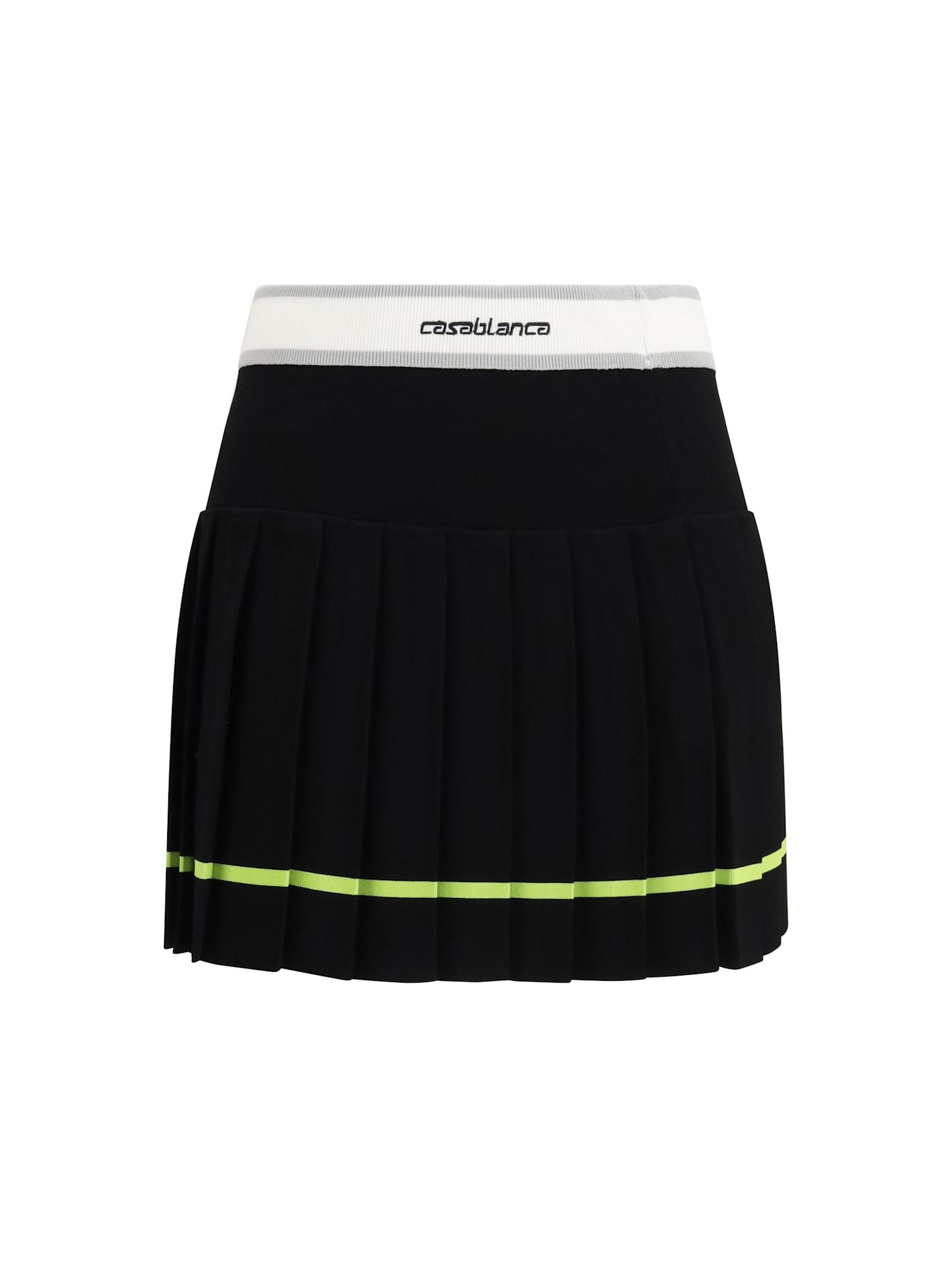 casablanca striped pleated skirt