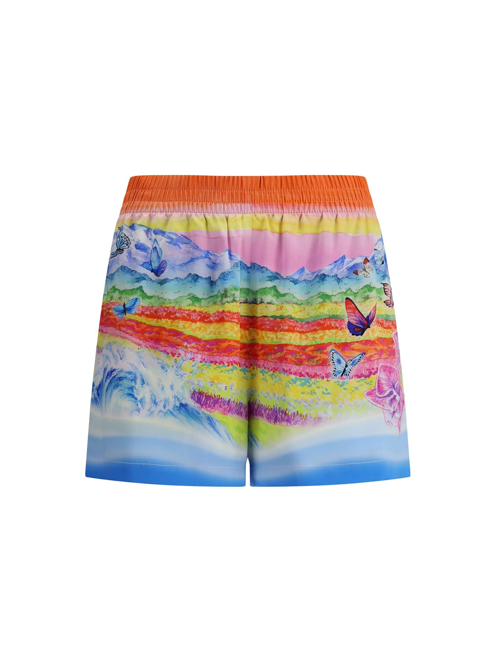 casablanca teacher butterfly landscape shorts
