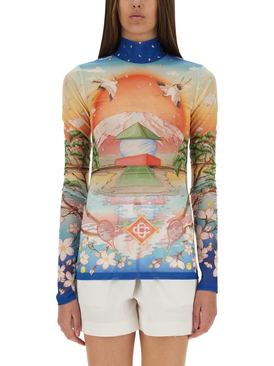 casablanca tennis club mesh top