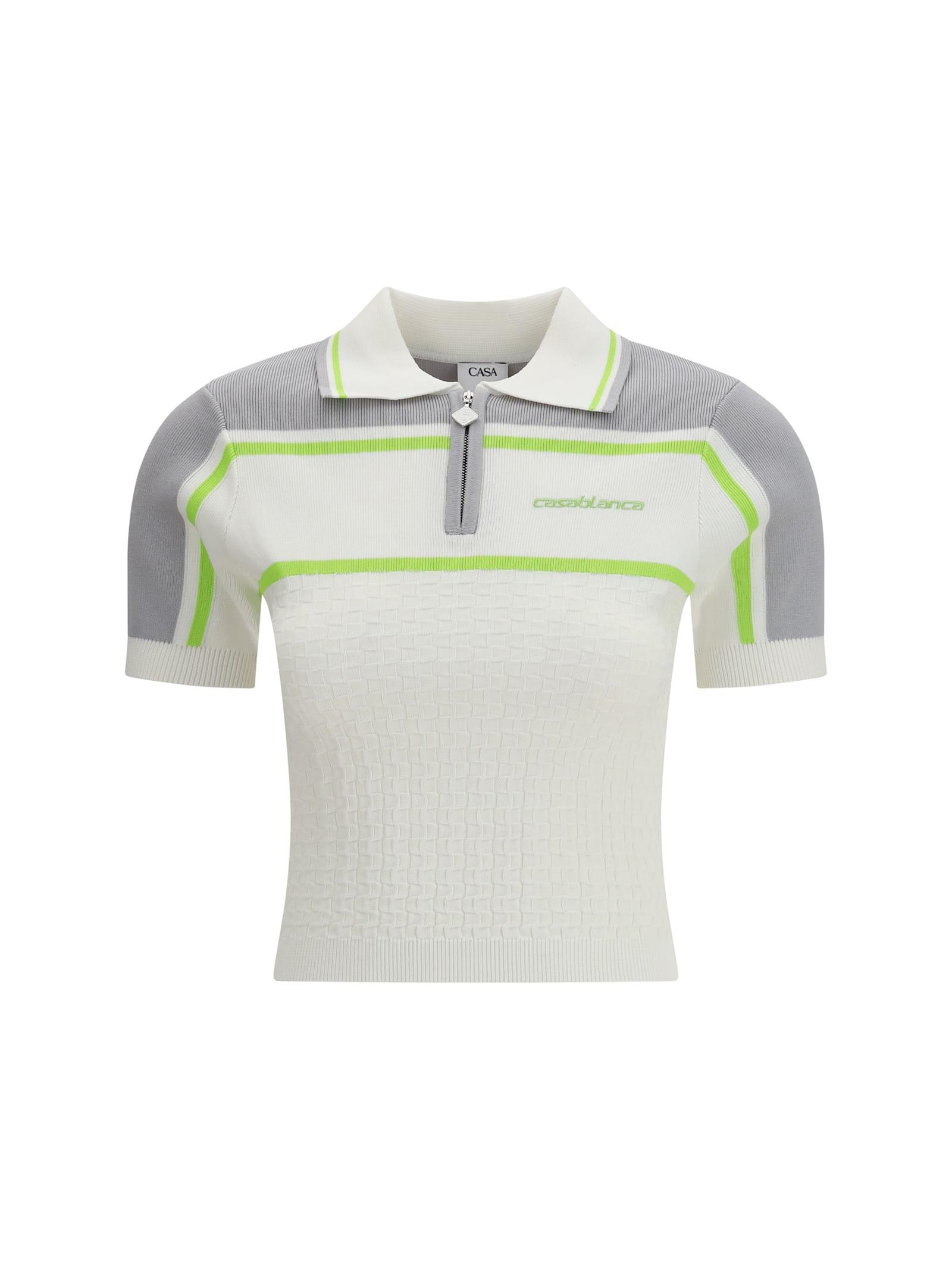 casablanca tennis polo shirt