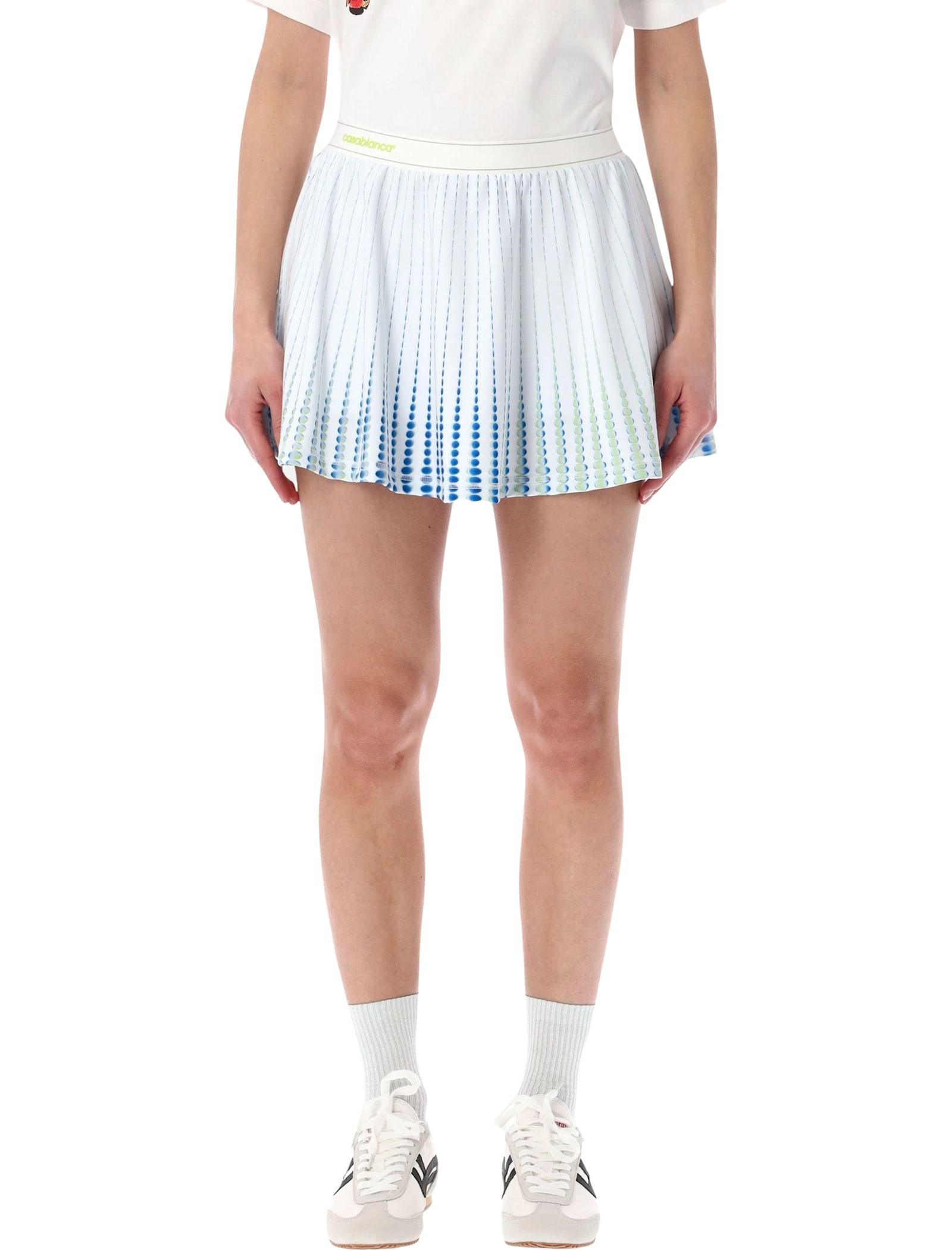 casablanca tennis printed racer skirt