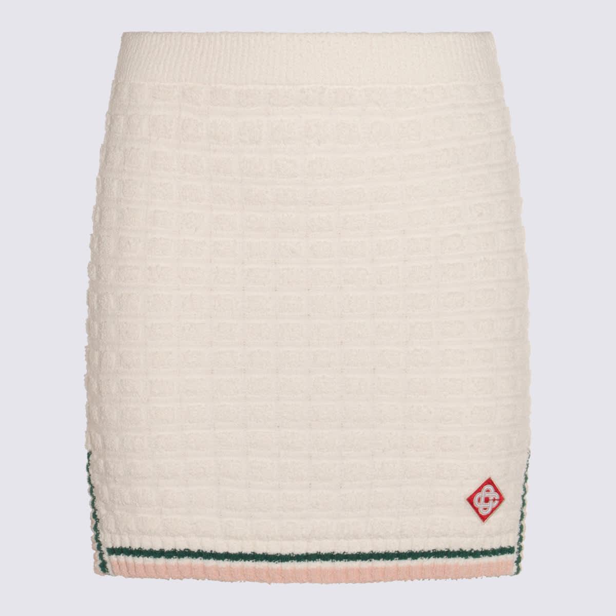 casablanca white cotton skirt