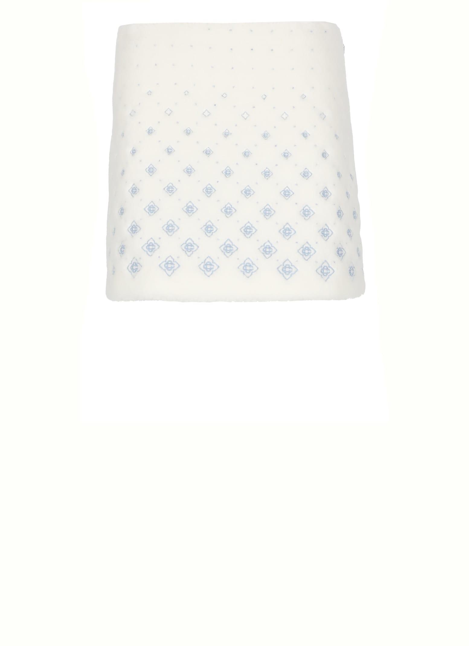 casablanca wool blend skirt