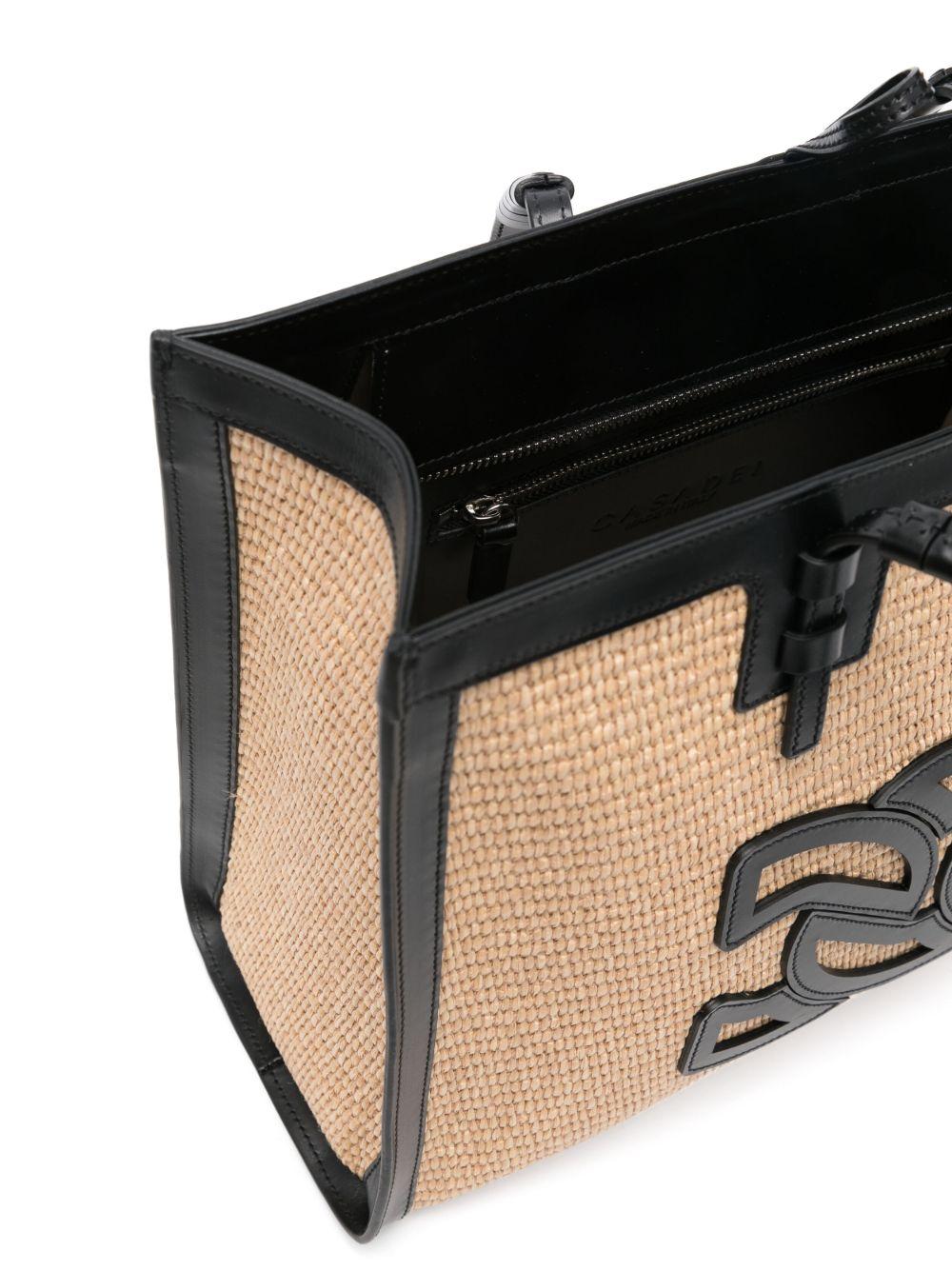 casadei bags beige raffia - women