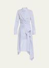 cascade stripe shirtdress