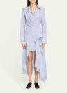 cascade stripe shirtdress