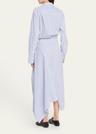 cascade stripe shirtdress