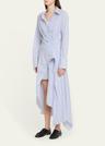 cascade stripe shirtdress