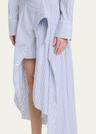 cascade stripe shirtdress