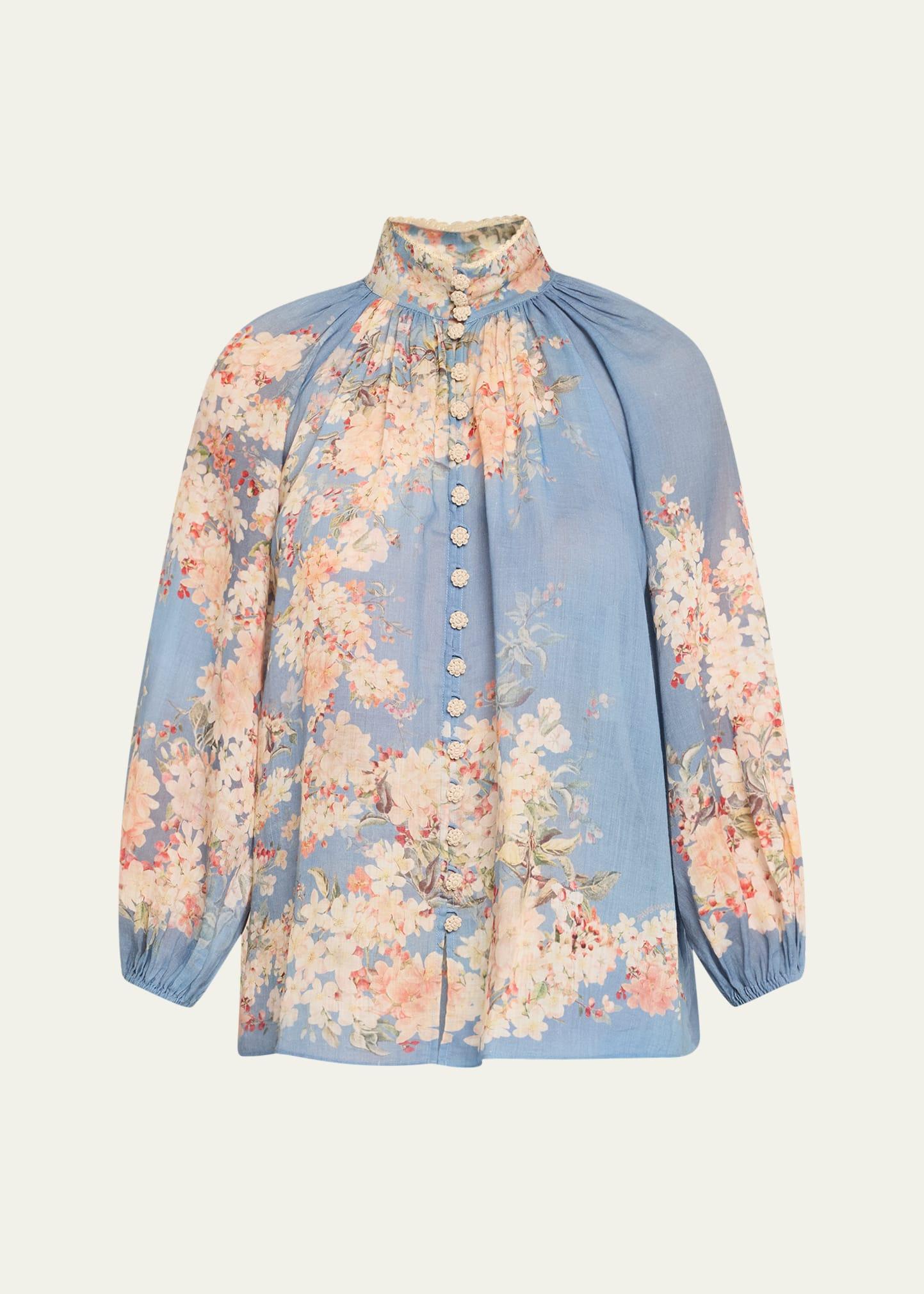 cascadian floral billow blouse