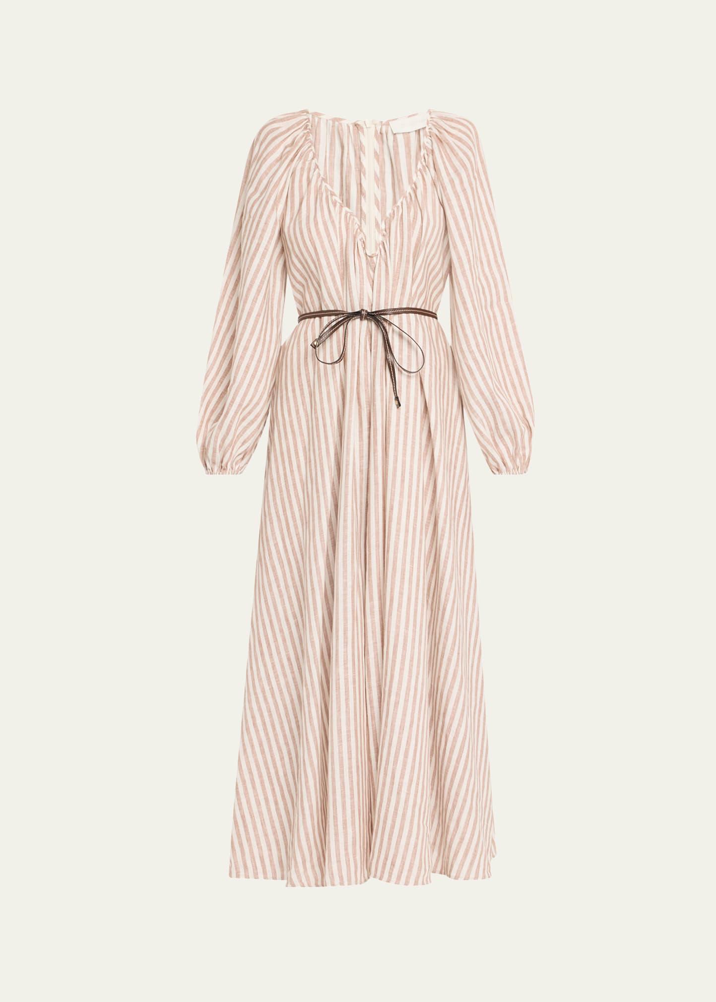 cascadian striped maxi dress