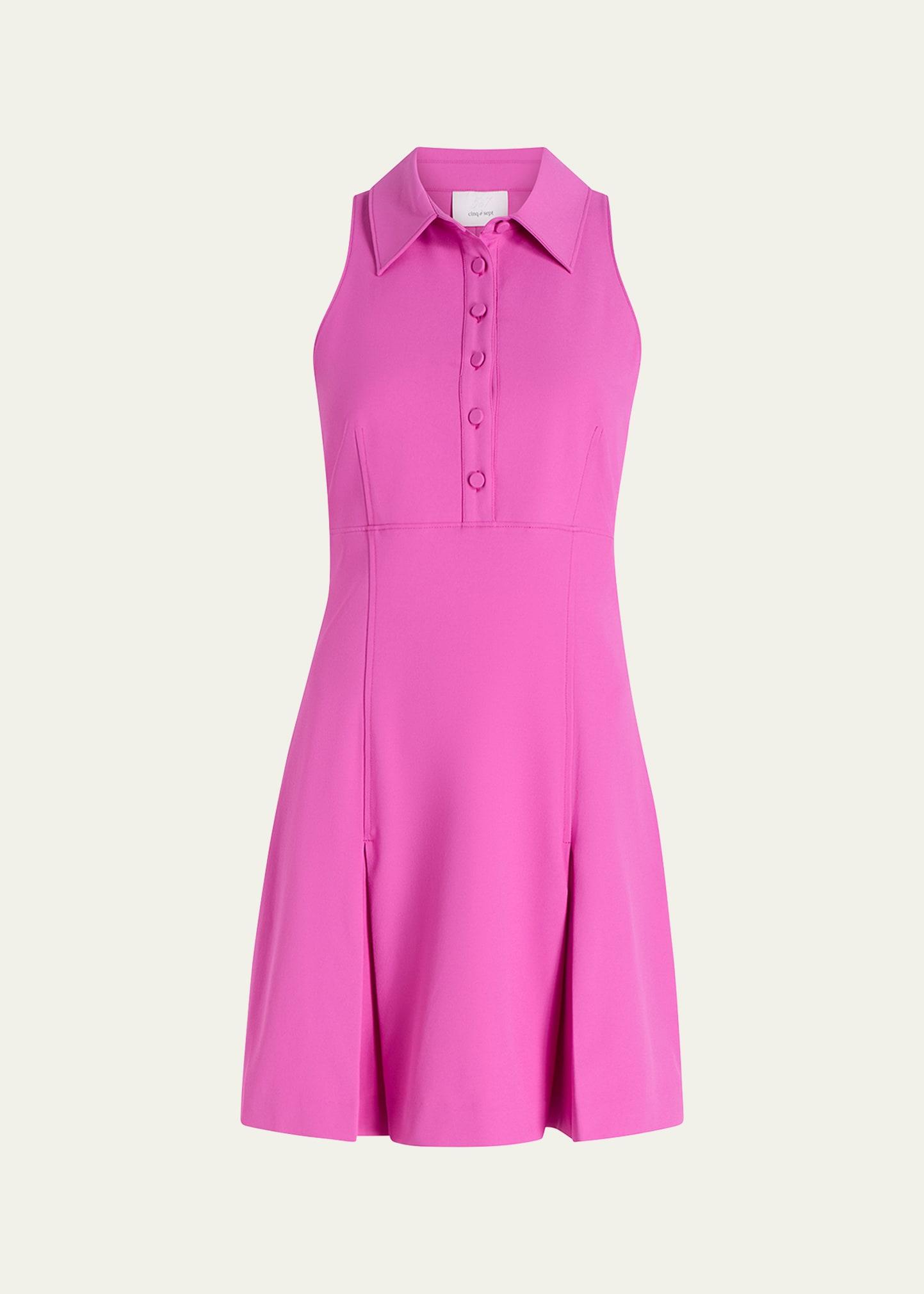 casette sleeveless mini polo dress
