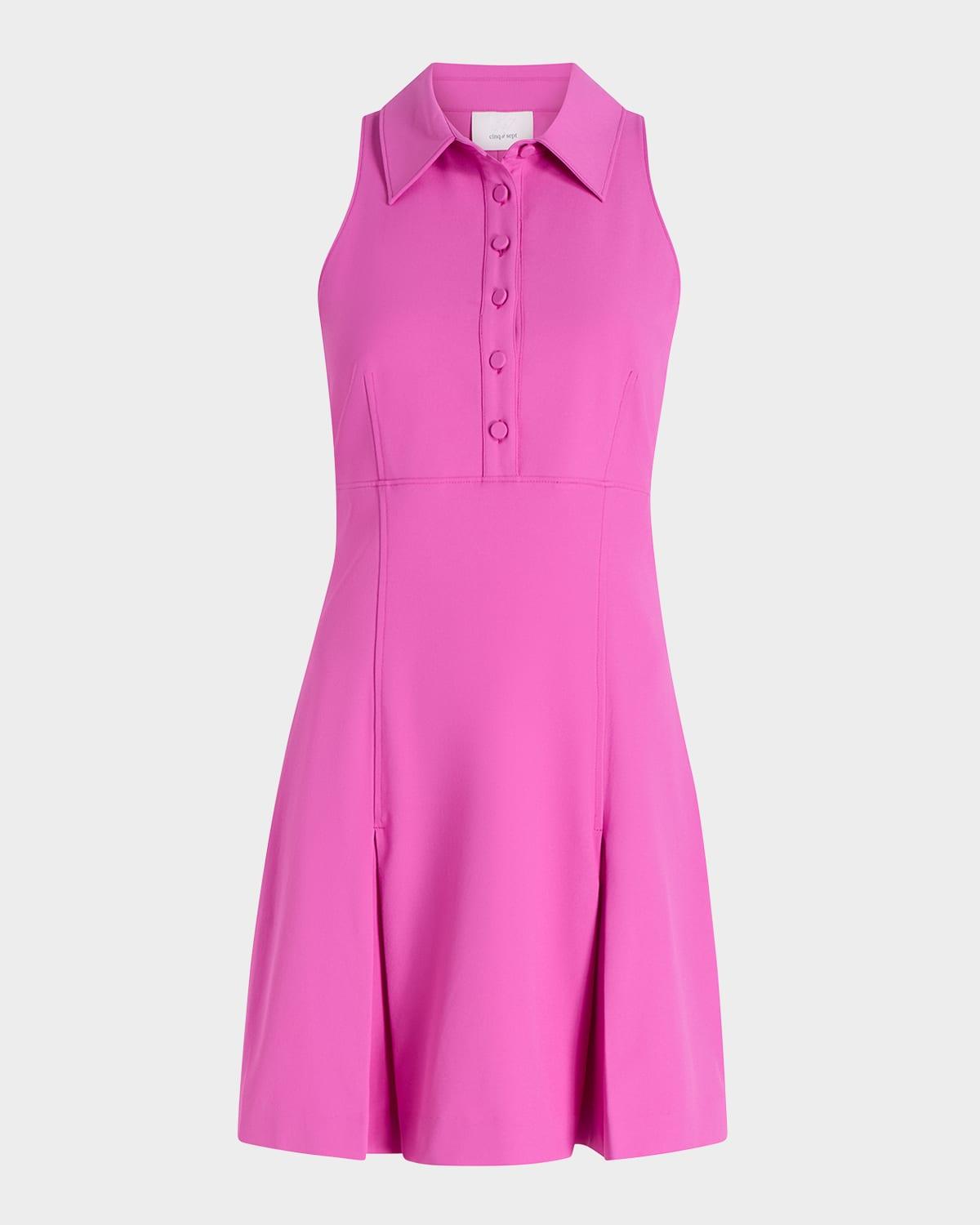 casette sleeveless mini polo dress