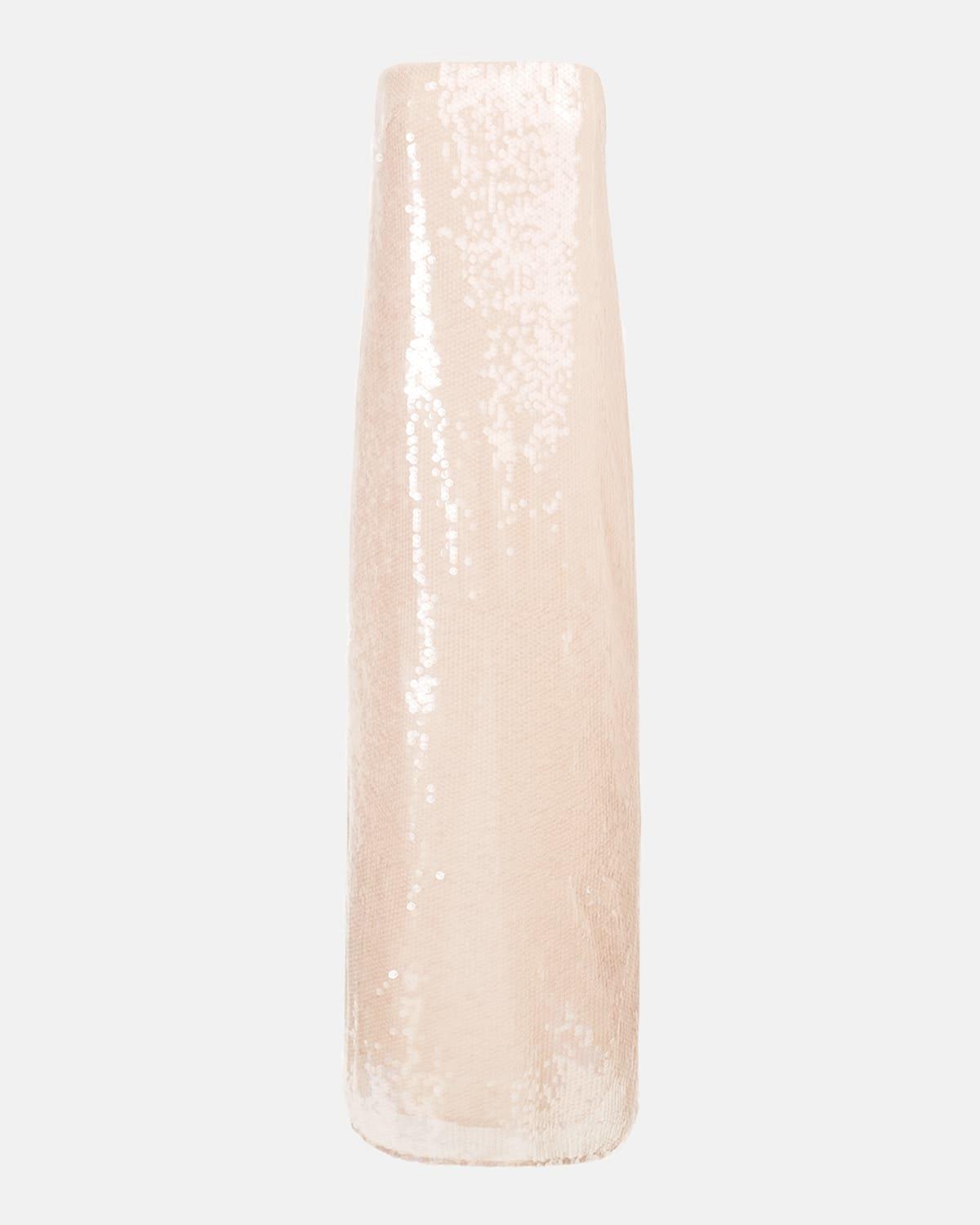 casey sequined strapless midi dress