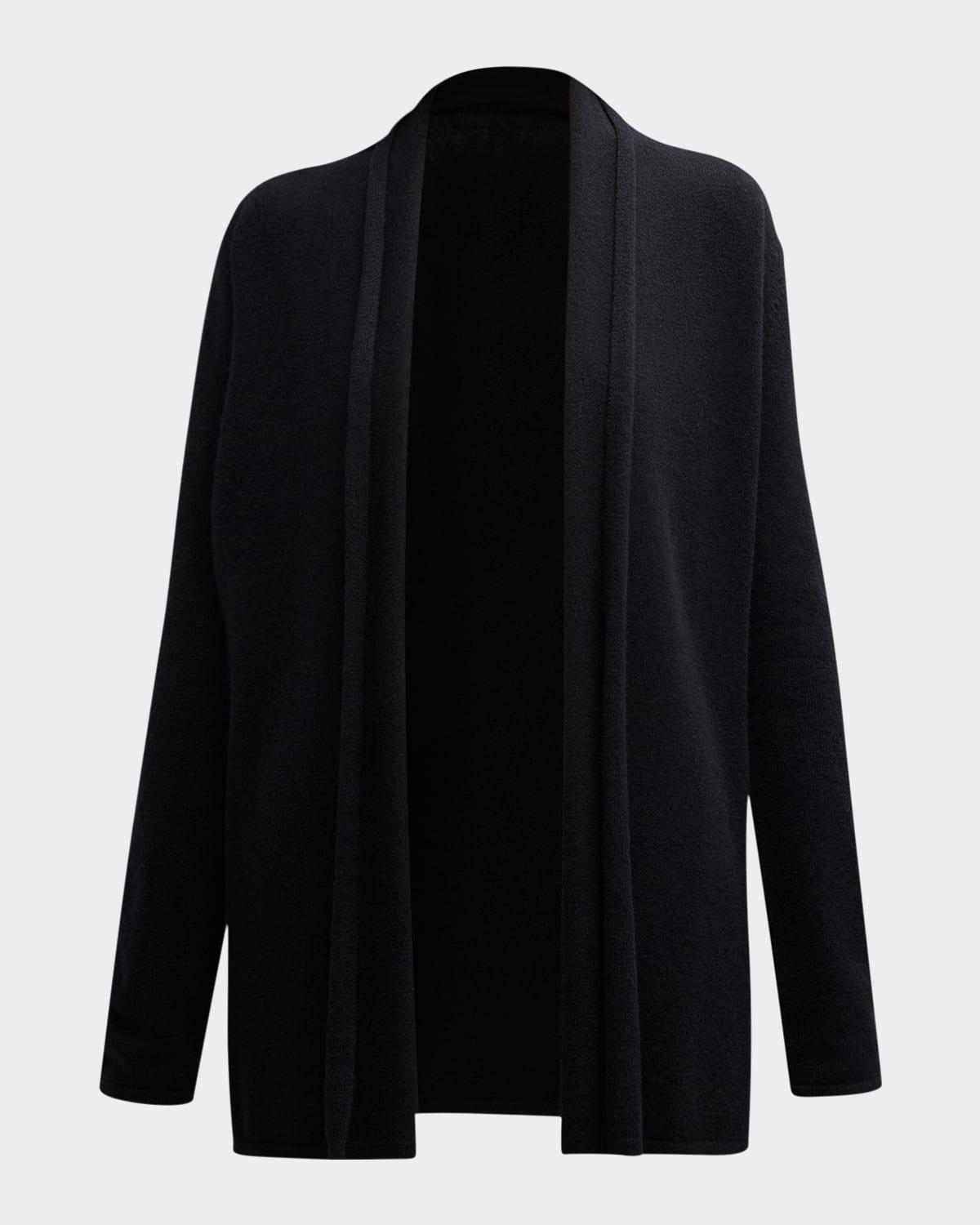 cashmere basic open cardigan