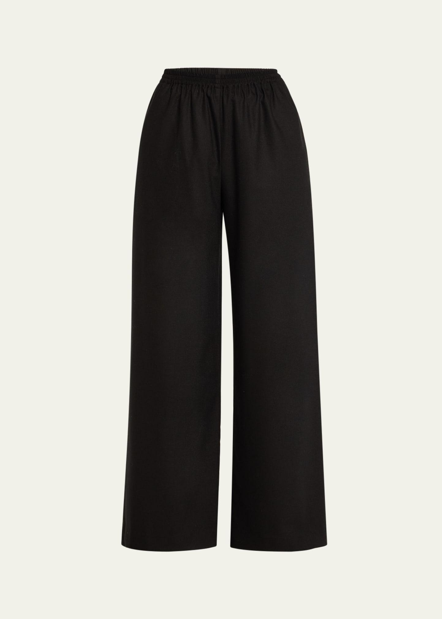cashmere-blend flared trousers