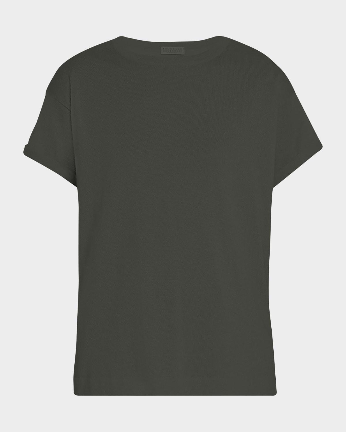 cashmere-blend knit lurex t-shirt
