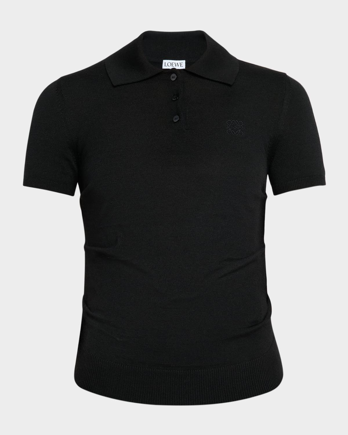 cashmere-blend polo sweater