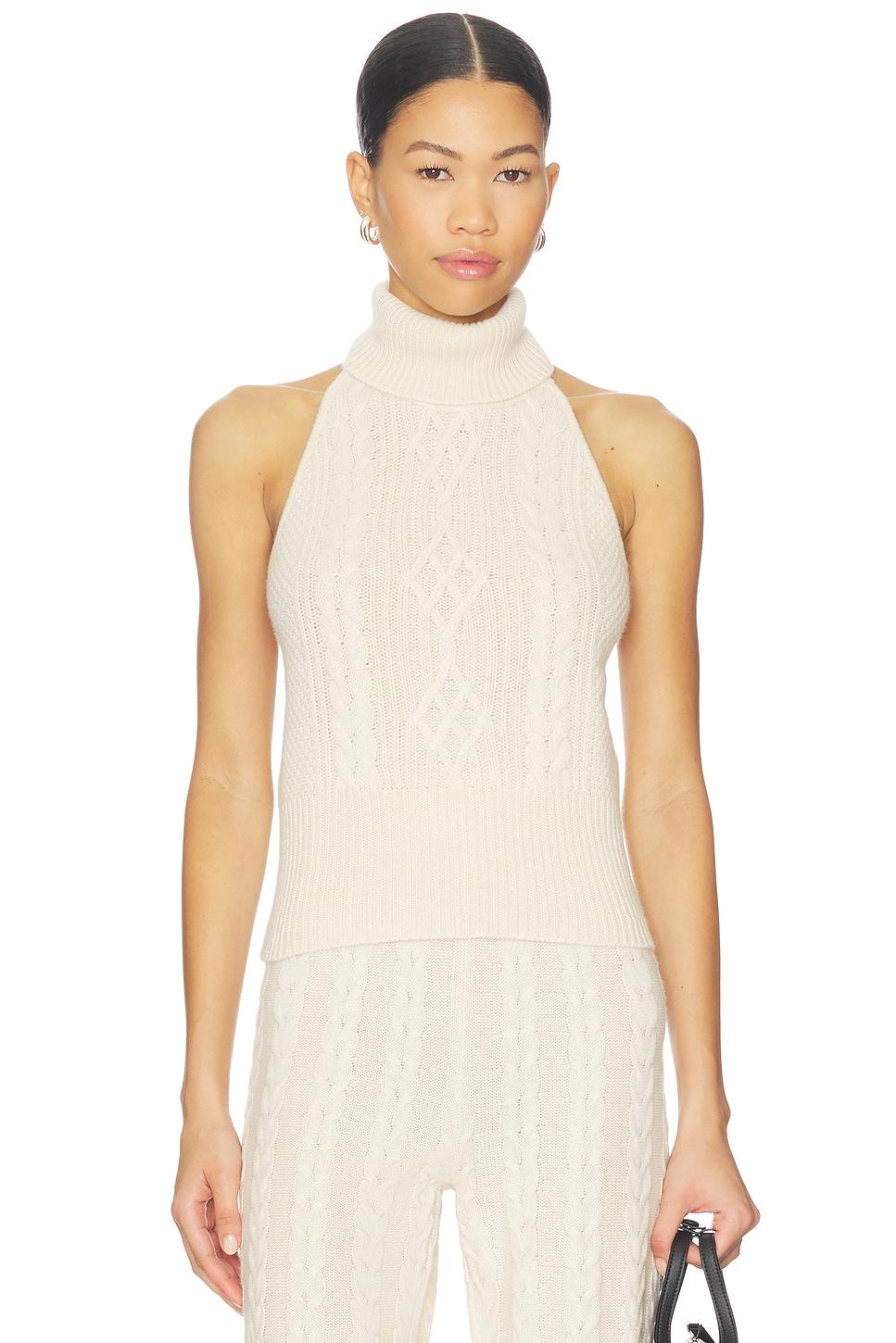 cashmere cable halterneck top
