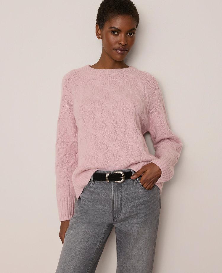 cashmere cable sweater