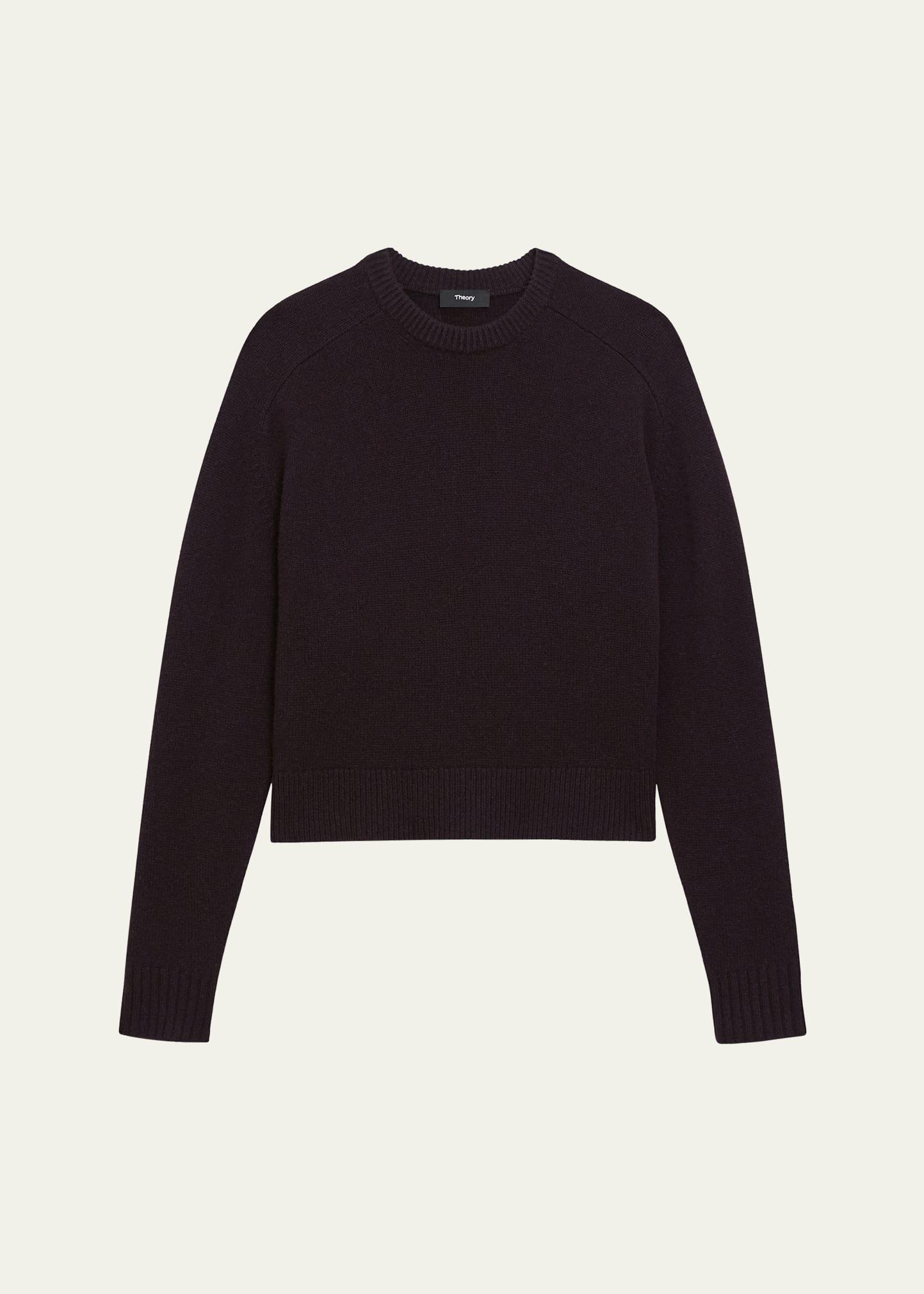 cashmere cropped crewneck sweater