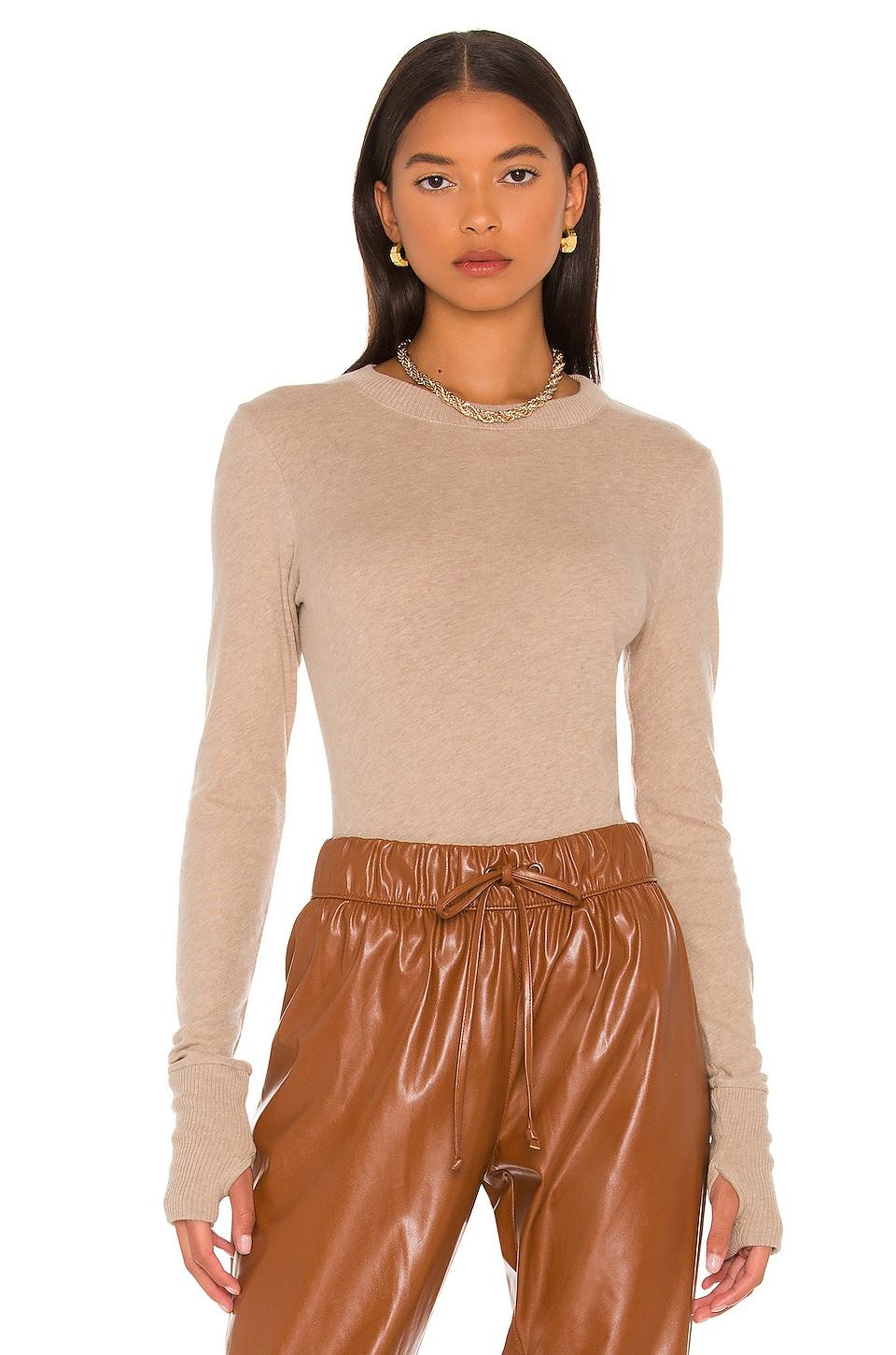 cashmere easy cuffed crew