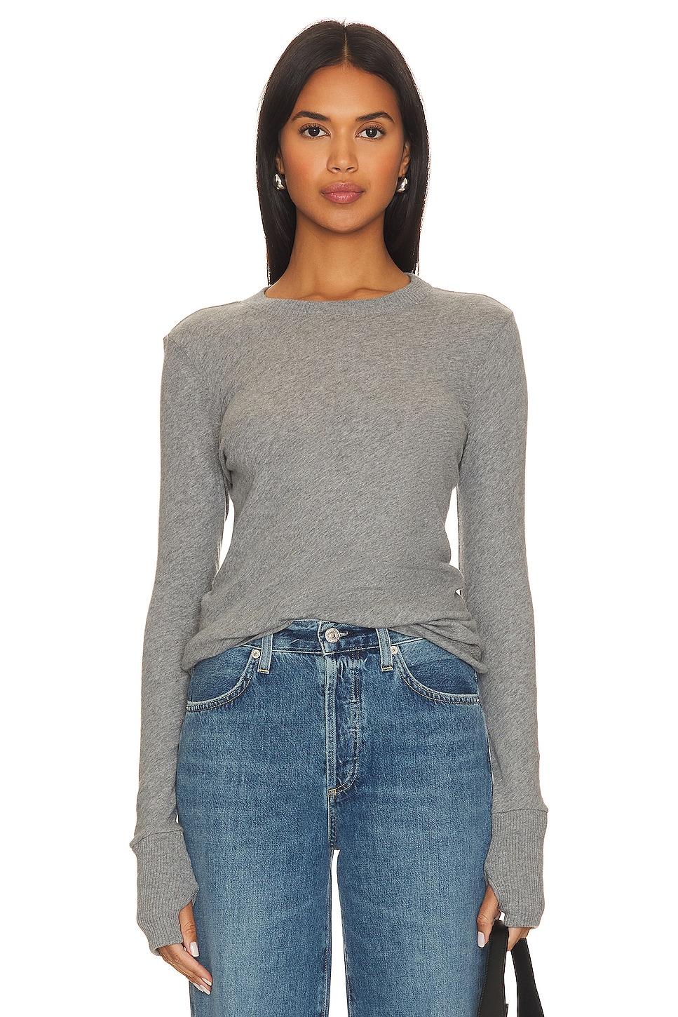 cashmere easy cuffed crew