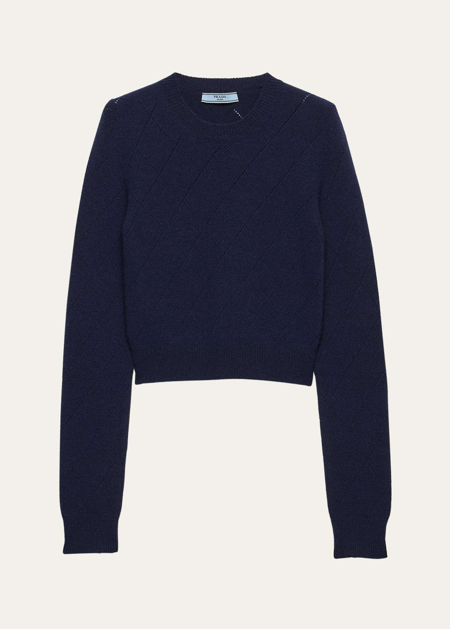 cashmere fitted crewneck sweater
