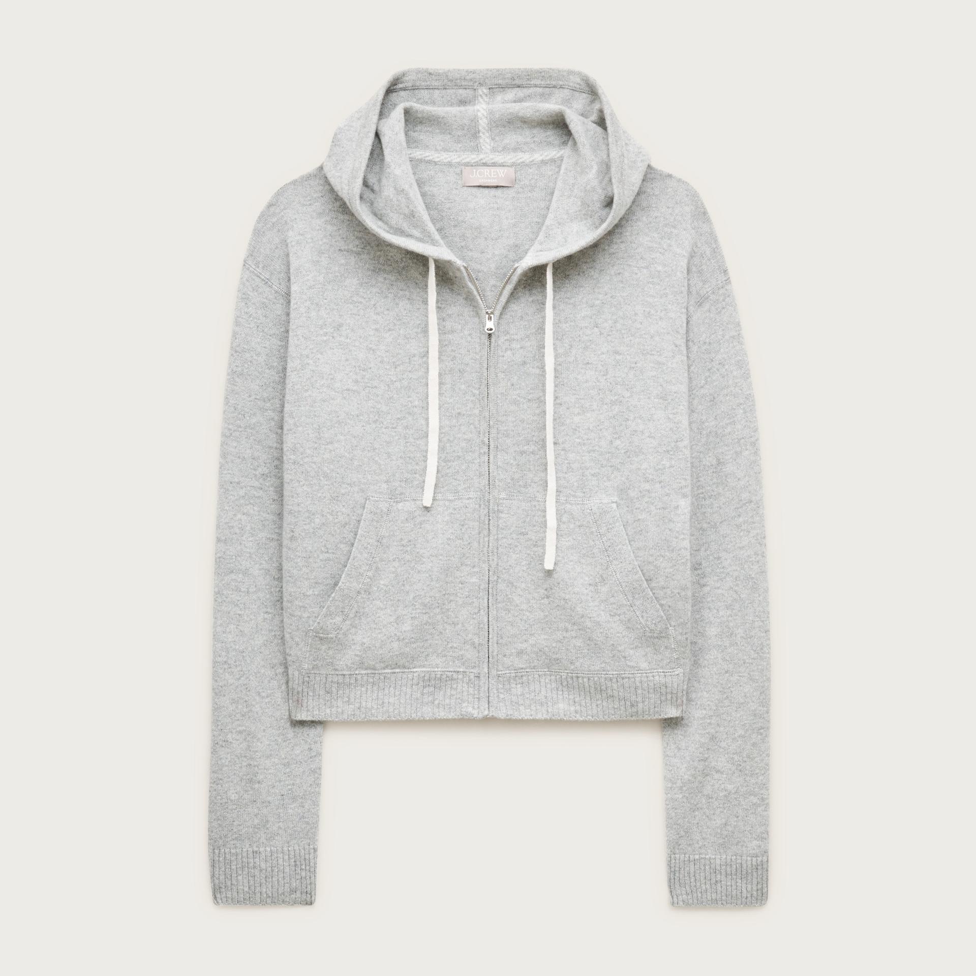 cashmere full-zip hoodie