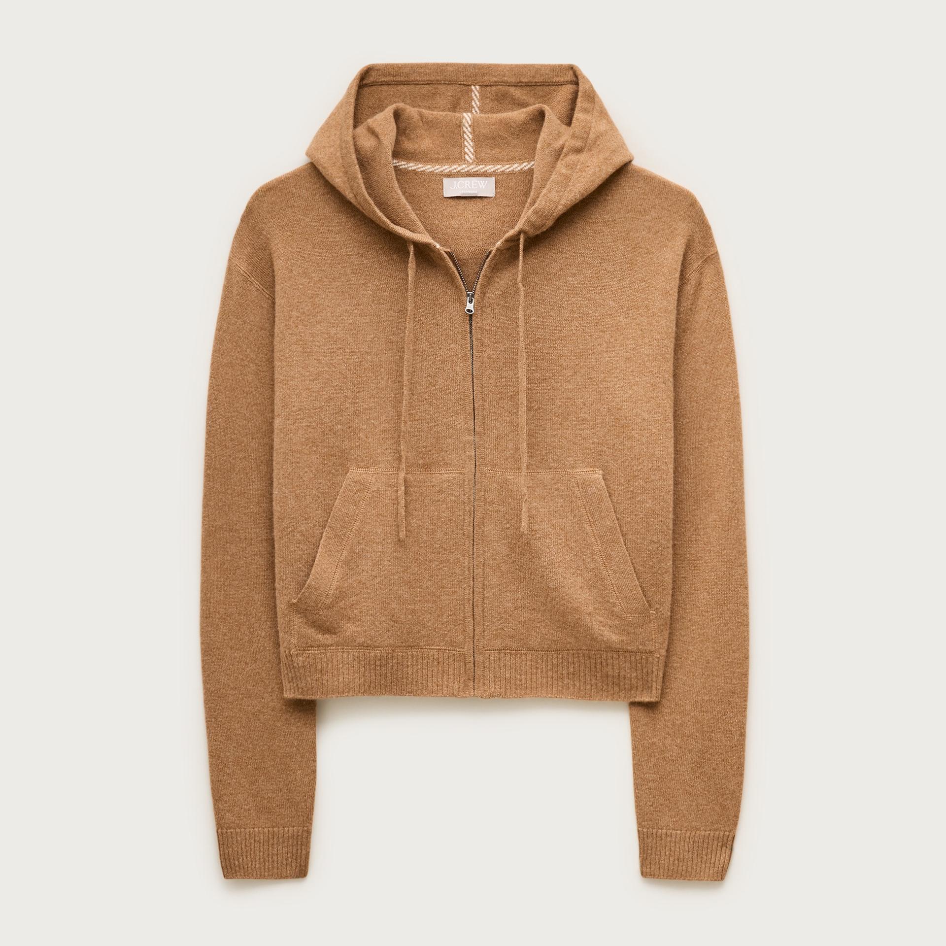 cashmere full-zip hoodie