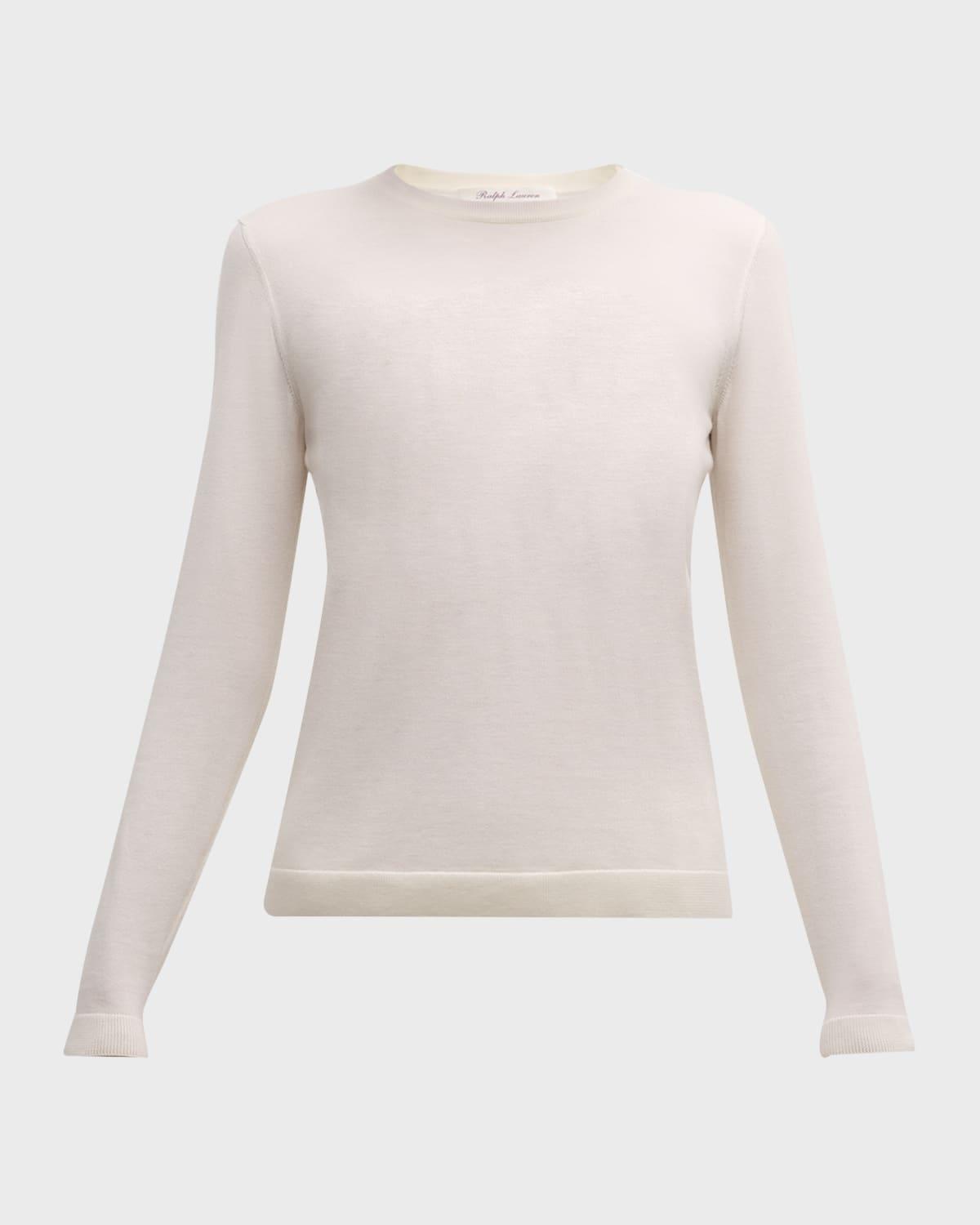 cashmere jersey crewneck sweater