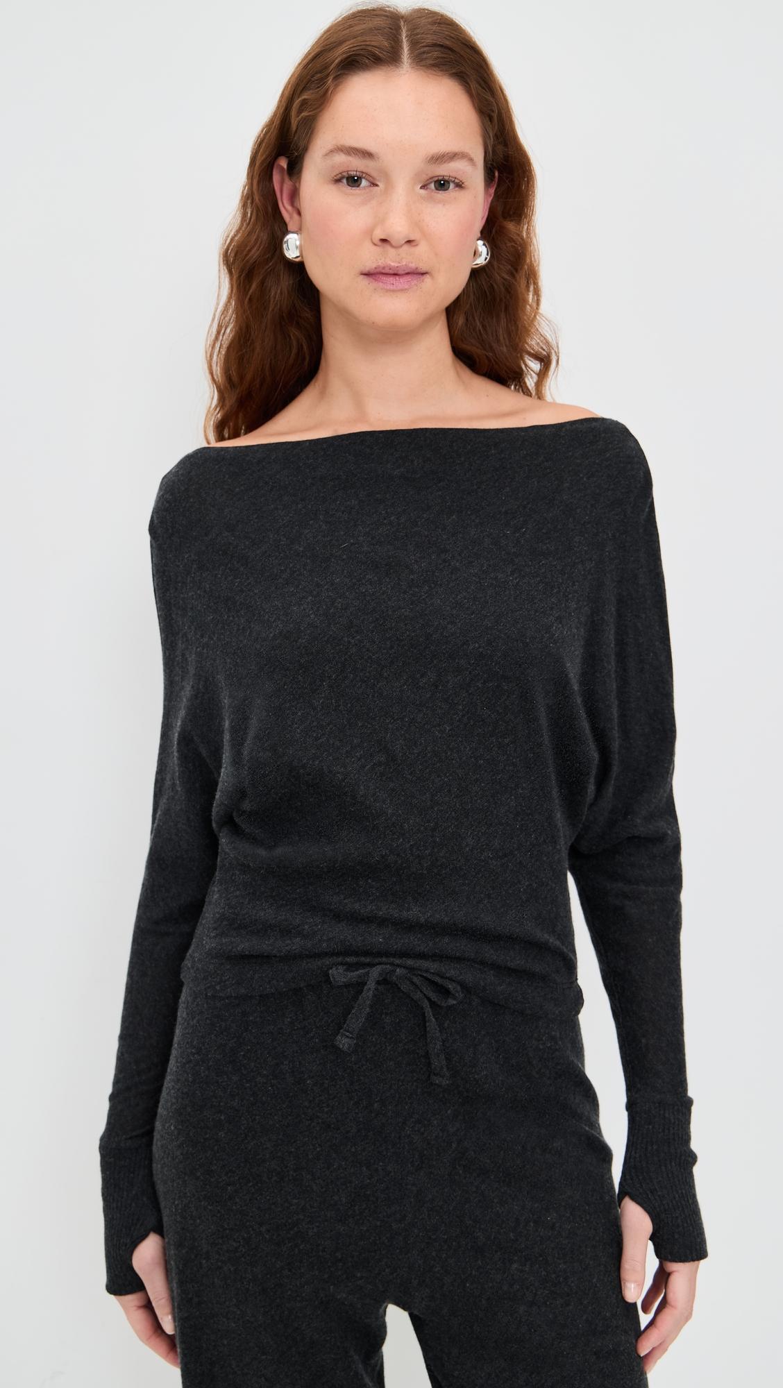 cashmere jersey dolman top